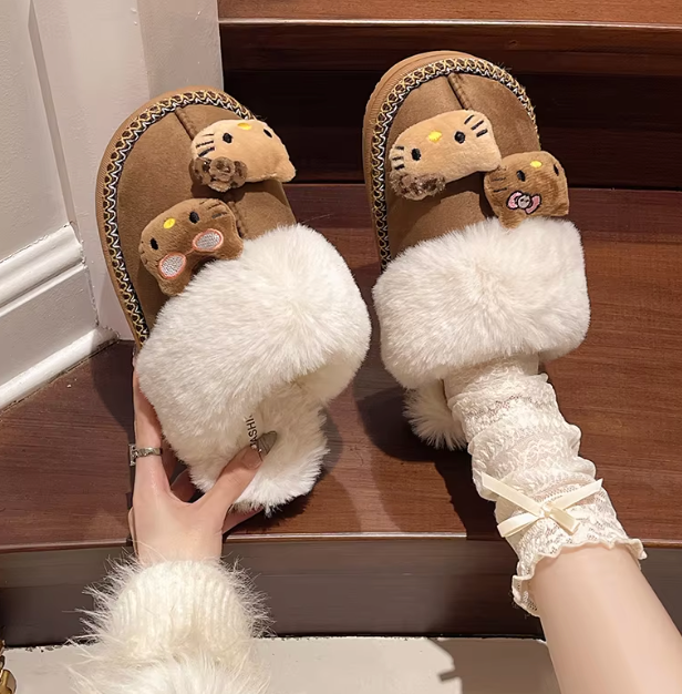 Hello Kitty Fluffy Ugg Slippers