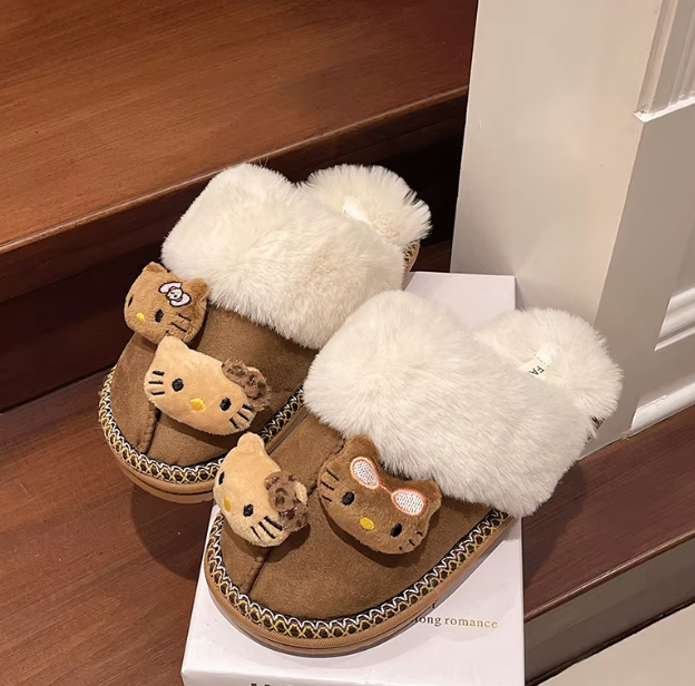 Hello Kitty Fluffy Ugg Slippers