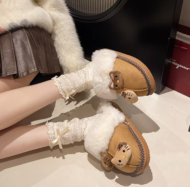 Hello Kitty Fluffy Ugg Slippers